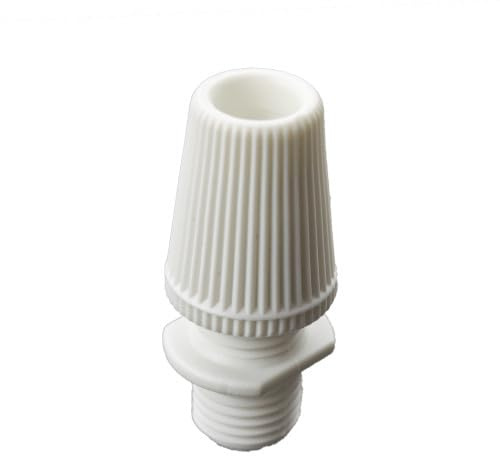 007 Vintage Pendant Strain Relief Plastic Cord Grips Retro Cable Lock Flex Cord Grip Cap with 10mm Male Threaded Entry Pendant Lamp Holder Converter M10 Black/White/Transparent (10, White)