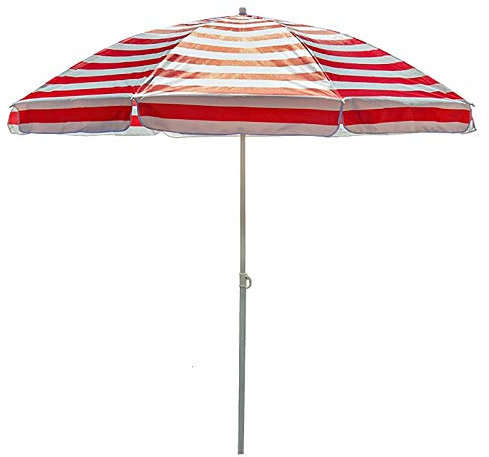Ombrellone Ombrellone da Spiaggia a Strisce Piccolo (2m / 6.5ft) con Ancoraggio di Sabbia, Ombrellone da Tavolo Esterno Portatile Impermeabile da Giardino, Riparo da Sole Rotondo per Balcone (Color :