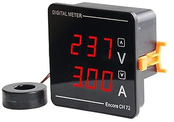 JMORCO Voltímetro Digital amperímetro amperímetro AC50-500V 220V 380V Voltaje y Corriente de Pantalla Dual con amperímetro CT