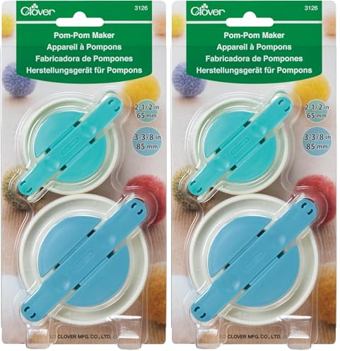Clover 3126 Herstellungs-Set für Pompoms, groß (Packung mit 2)