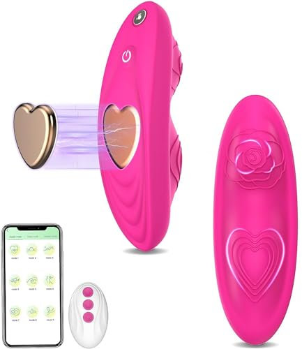 LYAMais Tragbarer Dildo Paar-Vibratoren mit APP Stoßfunktion Vibratoren 9 Vibrationsmodi Butterfly Vibrator Klitorisvibrator Leise Stark Stimulator Sexspielzeug mit Magnetclip Tragbarer Vibrator
