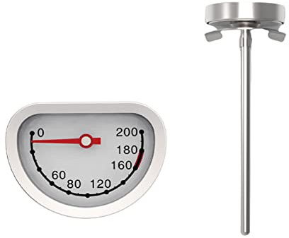 Mechanisches Kochthermometer, ablesbar, wasserdicht, keine Batterie erforderlich, Edelstahl, Bratthermometer, Küche