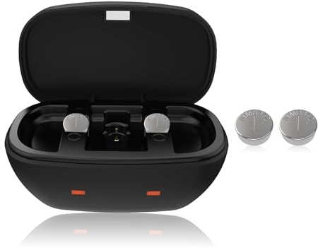 Wokyo 312 batteries rechargeables pour appareils auditifs et chargeur de batterie 312, chargeur de casque, étui de voyage pour 312 amplificateurs d'aides auditives, chargeur de batterie avec 4
