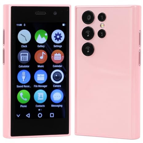 GOWENIC S24 Pro Mini Smartphone, Schermo da 3 Pollici 4G Smartphone per Android 9.0, 2GB 16GB, Dual SIM Dual Standby, Fotocamera da 13MP, Batteria da 1950mAh, Supporto BT, WhatsApp (PINK)