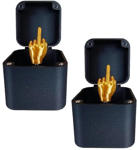 Mittelfinger in einer Box Überraschungsgeschenk Middle Finger Surprise Gift Box Prank-Geschenk für Erwachsene Büro- und Wohnkultur Fun Prank Gift for Office Desk Decor Home Décor (2 Stück)