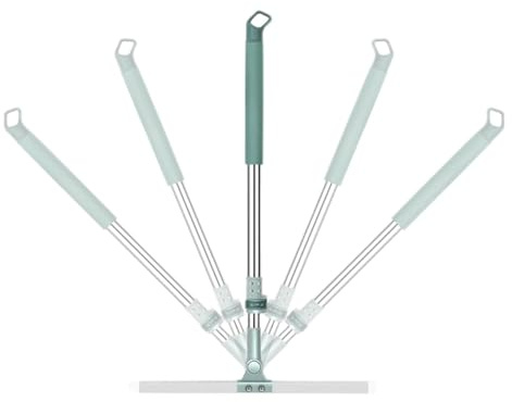 Floor Scraping Wipers | Multi-surfacee Floor Scraper Wiper | Hair Sweeping Tool with Retractable Handle | Household Cleaning Tool for Floor Bathroom Kitchen Shower Tile Pet Hair Cleaning