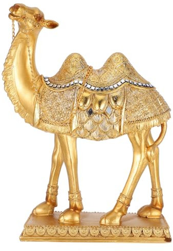 RORPOIR Statue Eines Kameltieres Aus Stabilem Resin Nahost Design Stehende Wüstentierfigur Dekorative Skulptur Für Büro Wohnzimmer Stilvolle Deko Für Eingang Und Schreibtisch Geschenkidee