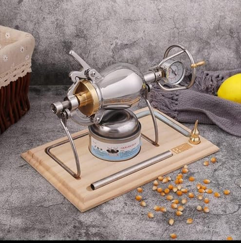 Popcornmaschine Aus Edelstahl 304 Mit Holzbrettsockel, Chinesischer Popcornmaker,Popper Popcorn Party(360ml)