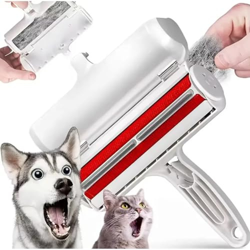 Goodiesltd Reusable Pet Hair Remover Roller – Dog & Cat Fur Lint Remover Brush for Furniture, Couch, Carpet, Bedding, Clothes & Car – Easy Self-Cleaning Animal Hair Removal Tool