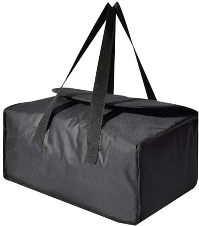 Insulated Food Delivery Bag - Top Zipper Food Bag, Large Folding Container for Catering Durable Transport Service for Meals and Shopping