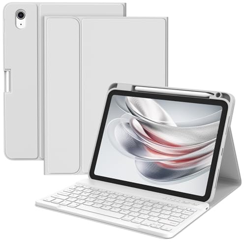 BQSS Keyboard Case for iPad A16 11 2025/10.9 2022 | Detachable Wireless Bluetooth Keyboard Case With Pencil Holder, Compatible With Ipad 10th Gen (2022) & 11th Gen (2025)