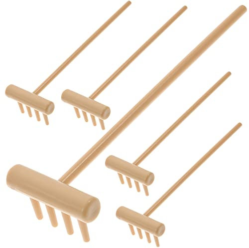 KAILIKETIY 6pcs Zen Mini Rake Lightweight Decorative Tools for Sand Table Garden Diy Projects Meditation Relaxation