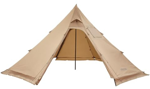 VEVOR Hot Tent for 4 Persons, Portable Winter Tipi Tent with Stove Jack, Waterproof Canvas Camping Tents, Lightweight 4 Season Shelter Tents for Hiking Fishing Backpacking, M Size