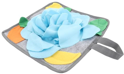 PENIKOKO Rabbit Snuffle Mat aus Polar Fleece rutschfest Langsames Füttern Trainingsspielzeug für Kaninchen und Meerschweinchen Fördert Such Futtersuchverhalten Stressmindernd Waschbar Blau