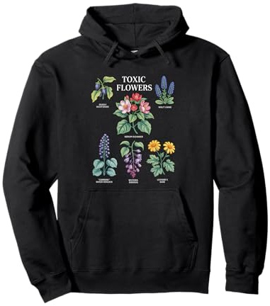 Toxic Flowers Deadly Nightshade Wolfs Bane Nerium Oleander Pullover Hoodie