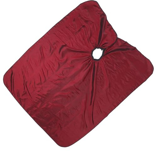 SKISUNO Capa de Peluquero con Mangas Color Vino Tinto Talla Grande para Corte y Tinte Profesional de Cabello Delantal Resistente para Salón y Uso Doméstico