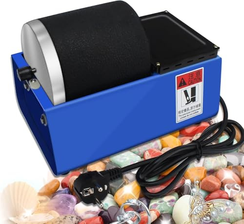 Electric Rock Tumbler Kit per lucidare pietre preziose e cristalli con cilindro a tenuta stagna e motore silenzioso