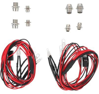 Toyvian 2 Sets Rc Car Lights 4 LED Diode Taillights Replacement for 1/10 1/8 Remote Controlled Model Car Truck Accessories Sturdy Useful Lighting for Rc Vehicles