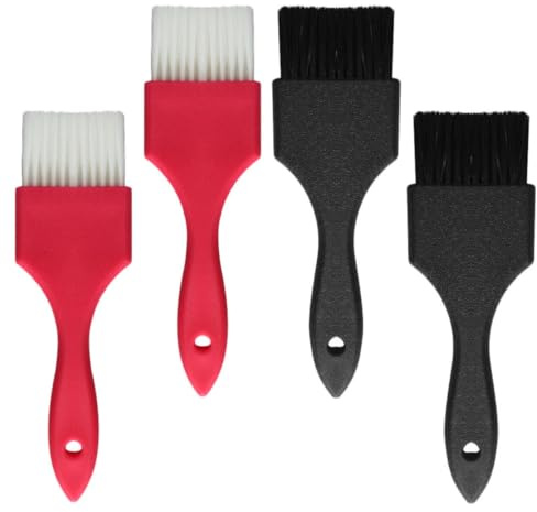 KAJNBN Pinceaux pour Teinture de Cheveux 4 Pièces en PC Poils Rigides pour Résultats Professionnels, Outil Coiffure Salon Barbier Hommes et Femmes