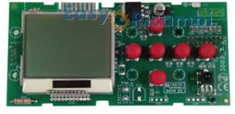 Easyricambi Scheda Display LCD I003_3 Nuda per Stufa A Pellet SIDEROS Quadra 122X57X23MM