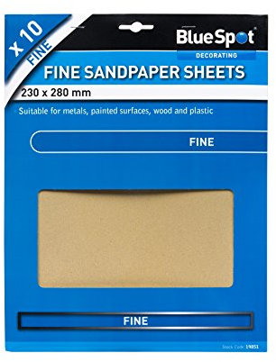 Blue Spot Tools 19851 Fine Sandpaper, Black, 230 x 280 mm