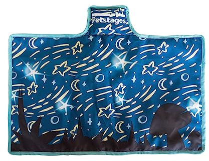 Petstages Swat and Play Quiet Mat - Aktiverande leksak för katter och kattungar - lyser upp på natten - perfekt för inomhuskatter - blå