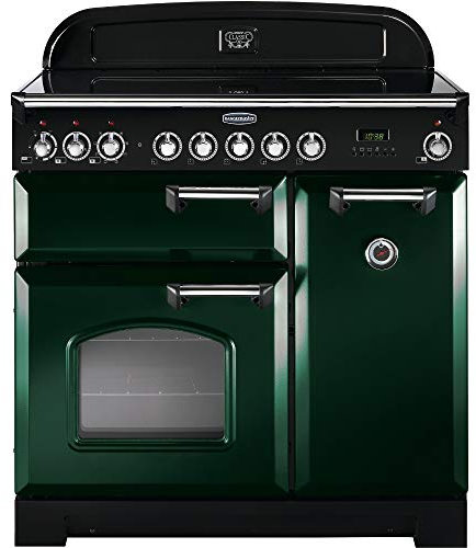 Classic Deluxe CDL90EIRG/C 90cm Electric Range Cooker with Induction Hob - Racing Green/Chrome - A/A Rated