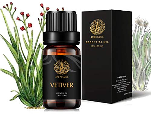 Aromatherapie Vetiver Öl, 10ml 100% Pure für Diffuser & Luftbefeuchter, Therapeutic Grade für Haut & Haarpflege