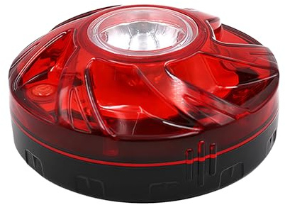 MeiBoAll LED Warning Strobe Light, Red Warning Emergency Led Strobe Beacon Lights with Magnetic Base, Battery Operated, 190404TN06#OROQZH