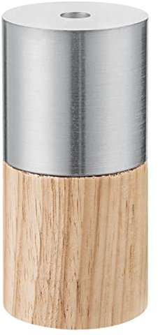Home Sweet Home Modern Lampenfassung | Zylinder | 5/5/10.5cm | Gebürstetes Stahl | für E27 Lampenhalter gemacht van Holz/Metall | geeignet für E27 Glühbirne | ENEC