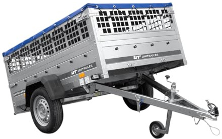 Großer Anhänger bis 750 kg Garden Großer Anhänger bis 750 kg Garden Trailer 201 Kipp mit Jockey-Rad, Gitterseiten und flachen Plane, Trailer 201 Kipp mit Jockey-Rad