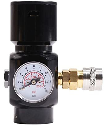 ZYWUOY Regler Mini Co2 Regler, CO2 Druckminderer für pneumatische Werkzeuge einschließlich Nagler, Hefter 0-230Psi