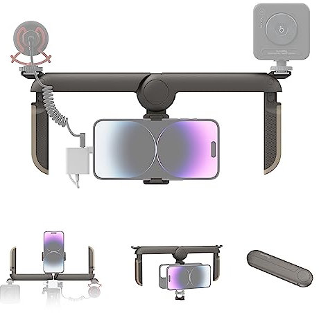 SMALLRIG P20 Foldable Universal Phone Cage, Mobile Phone Video Rig Filmmaking Vlogging Case for Videomaker, for iPhone for Samsung for Pixel and Other Android Phones- 4047