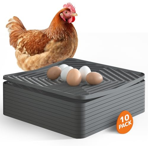 Pawtners Hühner-Nistunterlagen, langlebige Nistkasten-Pads für Hühnerstall, waschbar, Nistkasteneinlagen für Hühnerlegekästen, 30,5 x 30,5 cm, Hühner-Nistunterlage zum Eierlegen, 10 Stück