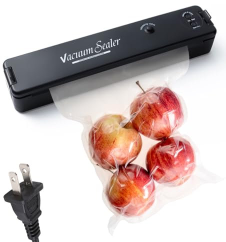 Macchina Sottovuoto Alimenti,Sigillatrice Automatica Portatile con 10 Sacchetti Freschi per Conservazione Alimenti