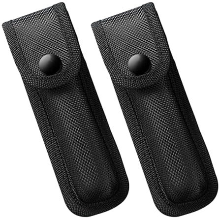 BWLEANSY 2pcs Messerscheide Taschenmesser Hülle mit Gürtelschlaufe Klappmesser Taschenmesser Hülle Messeretui Aus Nylon Oxford Stoff Tasche (3)