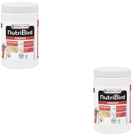 Versele-Laga NutriBird Handmix | Paquete Doble | 2 x 500 g | Alimento para cría a Mano de Aves pequeñas granívoras e insectívoras | Contiene estabilizadores de la Flora intestinal y prebióticos