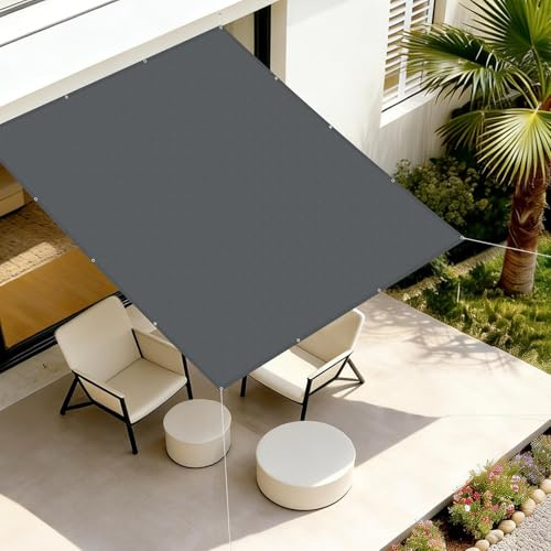 AXT SHADE Vela Ombreggiante Impermeabile Rettangolare 1x2m Tenda a Vela Parasole e Protezione Raggi UV con Occhiellato per Esterno Terrazza Giardino-Antracite
