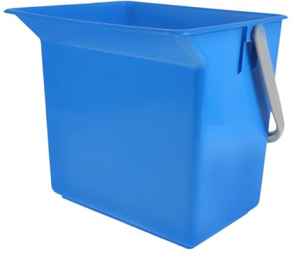 Zerodeko Cubo De Limpieza Rectangular Multiusos para Fregonas Grande Capacidad Plástico Resistente Azul con Asa Portátil para Separación De Residuos Uso Doméstico y Recogida De Basura