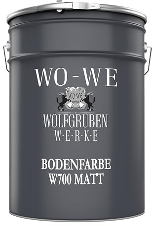 WO-WE Betonfarbe Bodenfarbe Bodenbeschichtung W700 Schwarz MATT ähnl. RAL 7036-5L