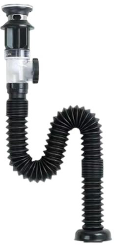 Waschbeckenablaufrohr - Waschbecken Abwasserrohr Silent Sink Drain Pipe Tube - Unterrohr Rostfrei Badezimmer Waschbecken Abflussrohr für Badezimmer, Wohnmobile, Küche