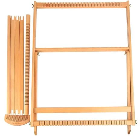 QAUUCP Webrahmen Webset Webstuhl Holzwebstuhl Bausatz Handgefertigte große Strickmaschine