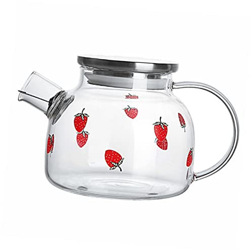 OFFSCH Tetera De Vidrio Borosilicato Infusor Tetera De Inoxidable Resistente Al Calor Para Té y Té De Hierbas