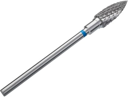 STALEKS PRO fresa in carburo di tungsteno per tornio unghie, punta 5 x 13,5 mm. Forma mais (grana media)