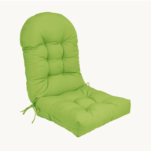 Sedia Adirondack con schienale alto e design a dondolo impermeabile per mobili da esterno in colore verde frutta