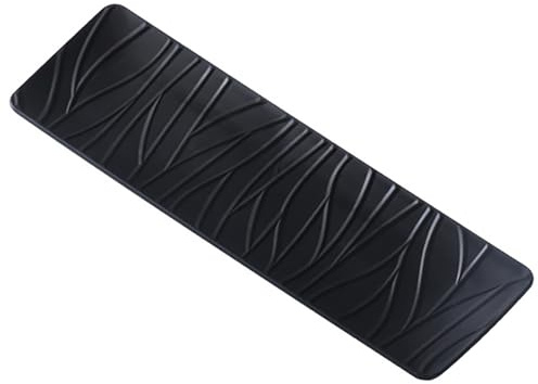 RISHORI Vassoio da Servizio Rettangolare per Sushi Vassoio Lungo Cene Dessert Antipasti Lavabile in Lavastoviglie Set di 4 Design Moderno,Nero,Small
