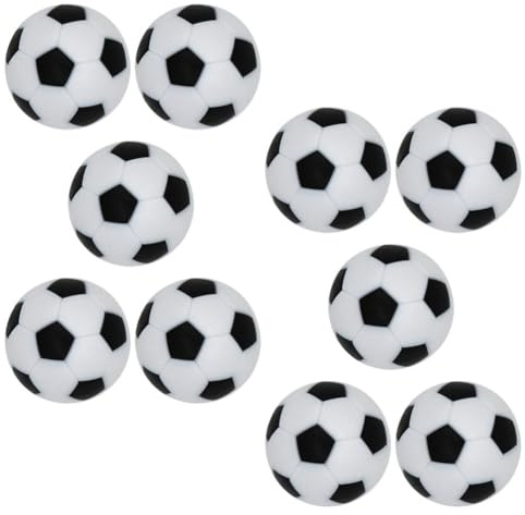 Kisangel 10 Stück Tischfußballbälle 23mm aus Hips für Tischfußball | Schwarz Weiß, Passgenau für Tischfußballtisch, Bruchfest Verarbeitet, Leichtes Zubehör für Partys