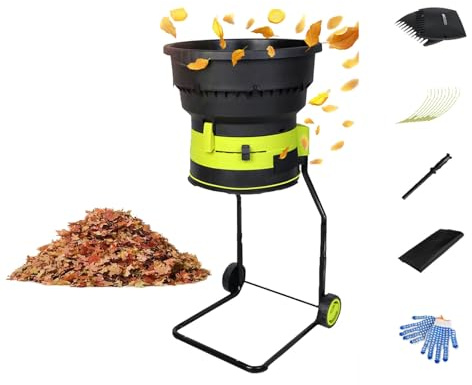 Leaf Mulcher, Compost Shredder 2500w, High-Speed 8000rpm, Garden Leaf Crusher With Wheels And Storage Bag for Yard Cleanup Garden Leaves (Power cord × 40 m)