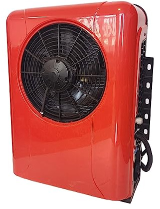 Climatiseurs pour Camping-cars Ventilateur de climatiseur électrique universel 12V climatisation 24V for voiture camion caravanes Bus bateau Van RV camping-car(Red 12v)