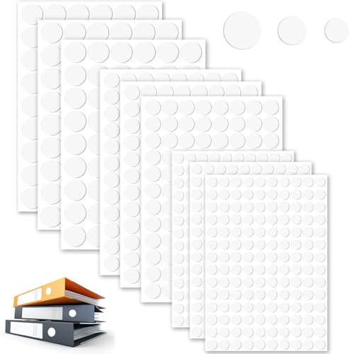 THQAE 708 Pcs Cache Vis Blanc, Ø10mm Ø15mm Ø20mm PVC Cache Trou, Cache Vis Adhesif Cache Trou Mur Autocollants pour Trous de Vis pour Bureaux Murales Armoires Réparations de Bois Meubles